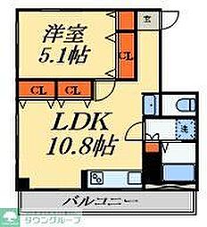 コーポ喜久 1LDKの間取図画像