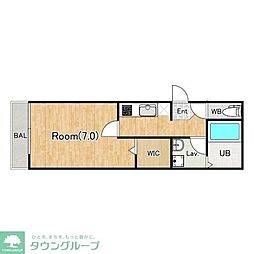 吉川市保1丁目アパート 1Kの間取図画像
