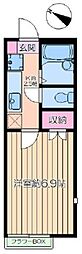 カスカーダ. 1Kの間取図画像