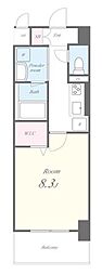 FineCourtSeven 1Kの間取図画像