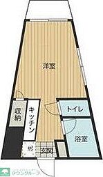 グッディ北坂戸 ワンルームの間取図画像