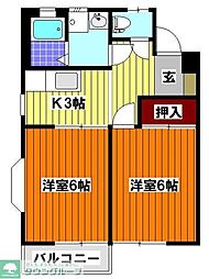 プラムコートオゴセ 2Kの間取図画像