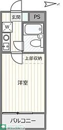 エクレール緑町 1Kの間取図画像