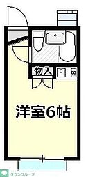 b'CASA坂戸re-born ワンルームの間取図画像
