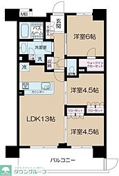 パレステージ本川越 3LDKの間取図画像