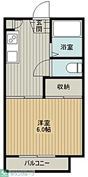 コーポいずみ 1Kの間取図画像