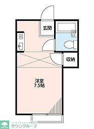サンパティーノ ワンルームの間取図画像