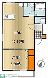 仮称)川越市砂新田 1LDKの間取図画像