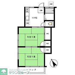 シミズコーポ 2Kの間取図画像