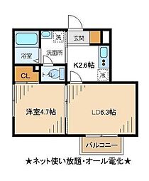プラスタ 2Kの間取図画像