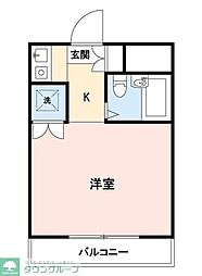 スリール西八王子 ワンルームの間取図画像