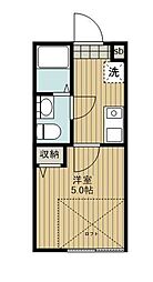 フォレストタウンR 1Kの間取図画像