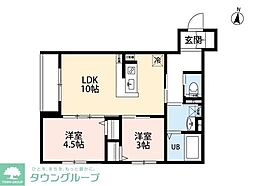 robot home 西国立 2LDKの間取図画像