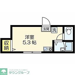 マーベラス小金井・緑町1 ワンルームの間取図画像