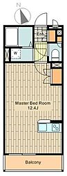 レオネクストSei ワンルームの間取図画像
