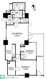 グローリオ吉祥寺本町 2LDKの間取図画像
