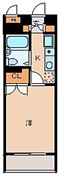 セザール東大和 1Kの間取図画像