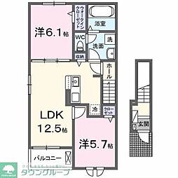 セレニア 2LDKの間取図画像