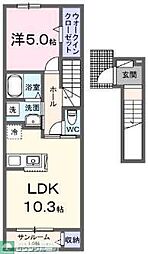 ザ・スピンドル 1LDKの間取図画像