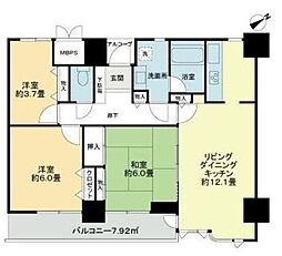 ライオンズプラザ大宮 3LDKの間取図画像