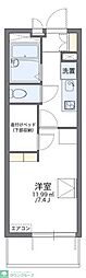 レオパレスヴァンメルベーユ 1Kの間取図画像