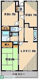 スターコート北浦和 2SLDKの間取図画像