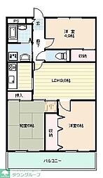 グランディール・ミユキ 3LDKの間取図画像