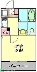蓮田市東4丁目アパート 1Kの間取図画像