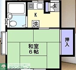 キョウエイハイツ 1Kの間取図画像