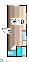 浦和彩々 ワンルームの間取図画像