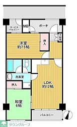 ヴィラ本町東 2LDKの間取図画像