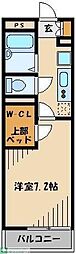 レオパレスK&H 1Kの間取図画像