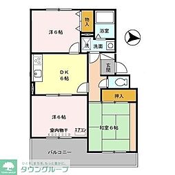 ヴァンベールソフィア 3DKの間取図画像