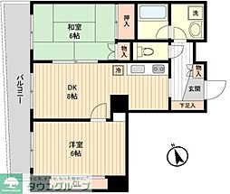 すずらん館大宮 2DKの間取図画像