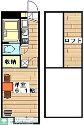 レオパレスShimizu1 1Kの間取図画像