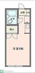 未来館西浦和 ワンルームの間取図画像