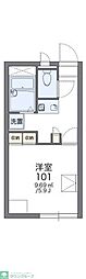 レオパレスフラワーハイツ 1Kの間取図画像
