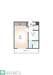 アムール・チュラ2 1Kの間取図画像