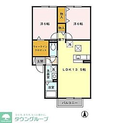 エトワール 2LDKの間取図画像