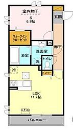 本郷の杜ブラン 1LDKの間取図画像