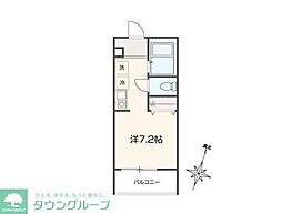 MELLAS北与野 ワンルームの間取図画像