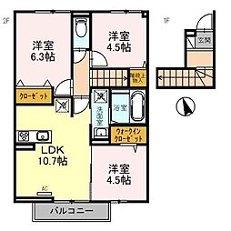 ファミーユT 3LDKの間取図画像