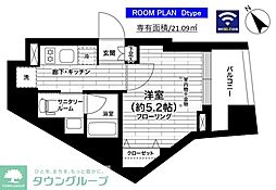 STAGEFIRST北浦和 1Kの間取図画像
