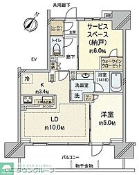 シティハウス大宮吉敷町 1SLDKの間取図画像