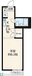 エヌ・テー与野 1Kの間取図画像