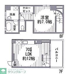 アーバンセレクト北浦和 1LDKの間取図画像