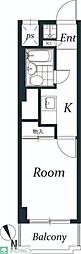 ベル島田 1Kの間取図画像
