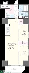 スターズスクエア浦和美園 2LDKの間取図画像