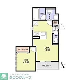 (仮称)さいたま市見沼区東大宮5丁目計画 1LDKの間取図画像