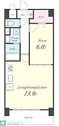 Freesia.Y 1LDKの間取図画像